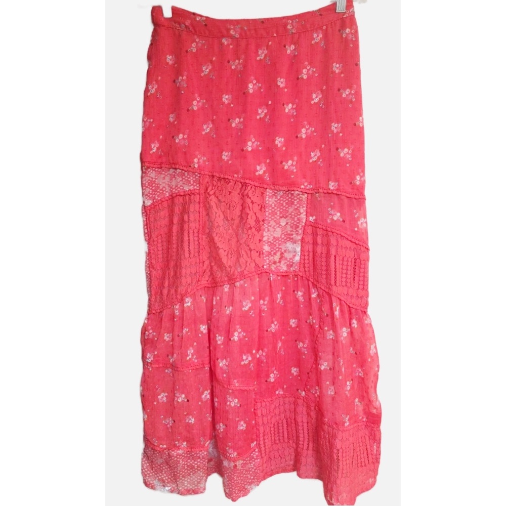 NWT Free People Daniella Lace Maxi Skirt Red Size XS (Fits S) $168 - Picture 3 of 3